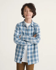 Kids Lawson Solid Oxford Long Sleeve Shirt - Bleach Indigo