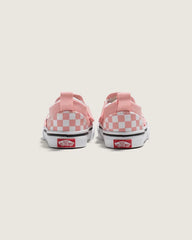 Toddler Classic Slip-On V Checkerboard Shoe - Checkerboard Powder Pink / True White