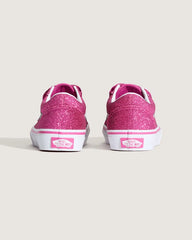 Little Kids Old Skool V Shoe - Glitter Raspberry Rose Pink