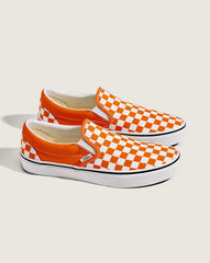 Game Day Classic Slip-On Checkerboard Shoe - Checkerboard Orange / True White
