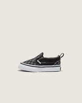 Toddler Classic Slip-On V Checkerboard Shoe - Checkerboard Black / Pewter Grey