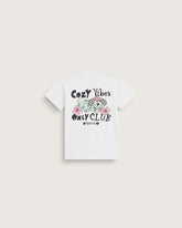 Little Kids Cozy Vibes Only T-Shirt - White