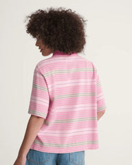 Swing Knit Polo Shirt - Fizz Pink