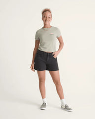 Check-5 Mid Rise Shorts - Washed Black