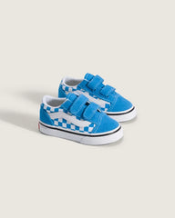 Toddler Old Skool V Checkerboard Shoe - Checkerboard Bright Azure Blue