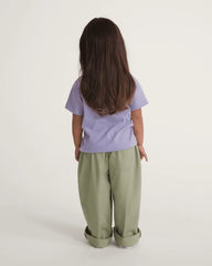 Little Kids Liam Elastic Waist Pants - Soft Sage Green