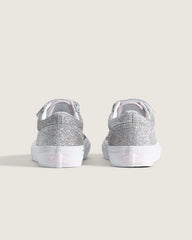 Little Kids Old Skool V Shoe - Glitter Silver / Pale Petal