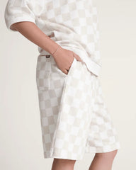 Long Sweat Shorts - Egret White