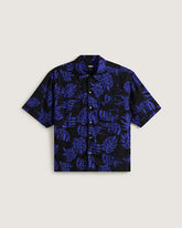 Van Doren Printed Camp T-Shirt - Royal Cobalt Blue