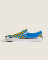 Classic Slip-On Checkerboard Shoe - Checkerboard Blue / Yellow