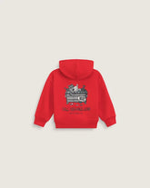Little Kids Dumpster Raccoon Zip Hoodie - Racing Red