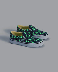 Little Kids Classic Slip-On Shoe - Glow-in-the-Dark Navy Blue / Yellow