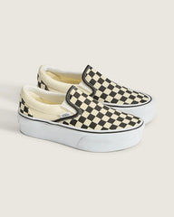 Classic Slip-On Stackform Checkerboard Shoe - Checkerboard Black / Classic White