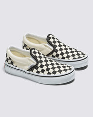 Little Kids Classic Slip-On Checkerboard Shoe - Checkerboard Black / White