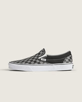 Classic Slip-On Checkerboard Shoe - Checkerboard Black / Pewter Grey