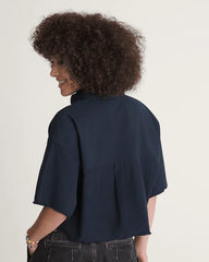 Crop Shirt - Parisian Night Blue
