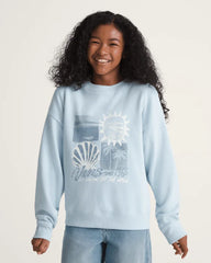 Kids Shore Thing Os Crew Sweatshirt - Dawn Mist Blue
