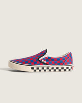 Classic Slip-On Checkerboard Shoe - Checkerboard Red / Blue