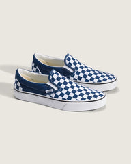 Classic Slip-On Checkerboard Shoe - Checkerboard Deep Indigo Blue