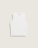 Mock Neck Tank Top - White