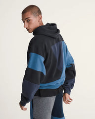 Waffle Shop Reimagined Pieced Hoodie - Blue