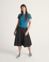 Authentic Chino Denim Skirt - Rinse Black