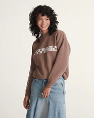 Waffle Shop Checkerboard Vans Style Crew Sweatshirt - Brown
