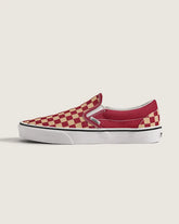 Game Day Classic Slip-On Checkerboard Shoe - Checkerboard Burgundy Red / Gold