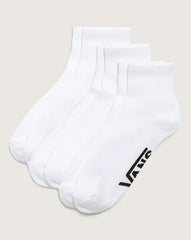 Classic Quarter Crew Socks - White