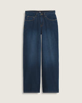 Check-5 Low Rise Baggy Pants - Dark Rinse Blue