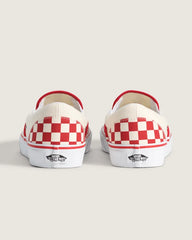 Classic Slip-On Checkerboard Shoe - Checkerboard Racing Red / White
