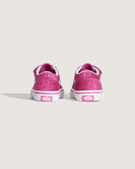 Toddler Old Skool V Shoe - Glitter Raspberry Rose Pink