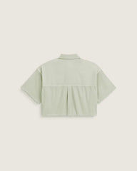 Crop Shirt - Soft Sage Green
