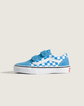 Little Kids Old Skool V Checkerboard Shoe - Checkerboard Bright Azure Blue