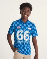 Kids Hat Trick Soccer Jersey - True Blue