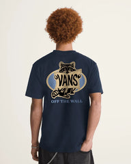 Raccoon Sign T-Shirt - Navy Blue