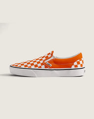 Game Day Classic Slip-On Checkerboard Shoe - Checkerboard Orange / True White