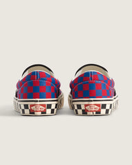 Classic Slip-On Checkerboard Shoe - Checkerboard Red / Blue