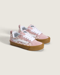Big Kids Knu Skool Shoe - Gum Checkerboard Misty Mauve Pink