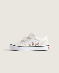 Little Kids Old Skool V Shoe - Floral Embroidery Marshmallow