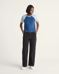 Chore Mid Rise Straight Pants - Black
