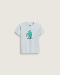 Little Kids Prehistoric Skater T-Shirt - Dawn Mist Blue