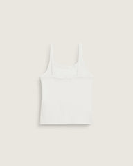 Niki Fitted Cami Tank Top - Blanc De Blanc White