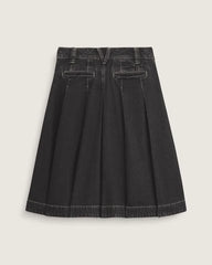 Authentic Chino Denim Skirt - Rinse Black