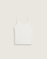 Niki Fitted Cami Tank Top - Blanc De Blanc White