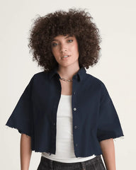 Crop Shirt - Parisian Night Blue