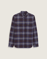 Kids Bixby Plaid Flannel Shirt - Dark Port Red / Pewter Heather Grey