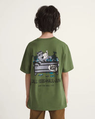 Kids Dumpster Raccoon T-Shirt - Green Balsam