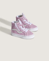 Toddler Sk8-Hi Side Zip Shoe - Glitter Lilac Mist Purple