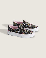 Little Kids Classic Slip-On Shoe - Glow-in-the-Dark Black / Pastel Pink